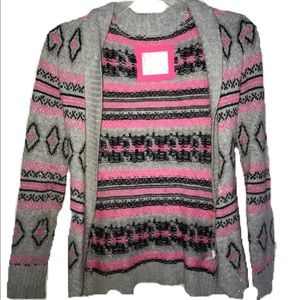 Justice long sleeved cardigan